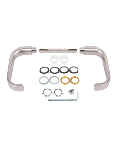 Handle set 77-ser w/spindle SatChrome 7363 DT70-88mm