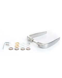 Handle set 77-ser w/spindle SatChrome Straight DT51-69mm
